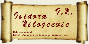 Isidora Milojčević vizit kartica